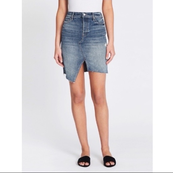 Mother Denim The Tomcat Slide Mini Fray Skirt Size 26 - Picture 5 of 5